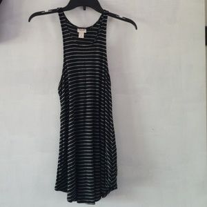Black with white stripes tank top